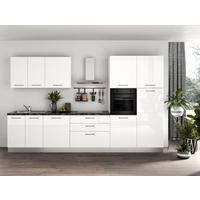 KUHINJSKI BLOK - magnolija/črna, kovina/umetna masa (350cm) - Italstyle