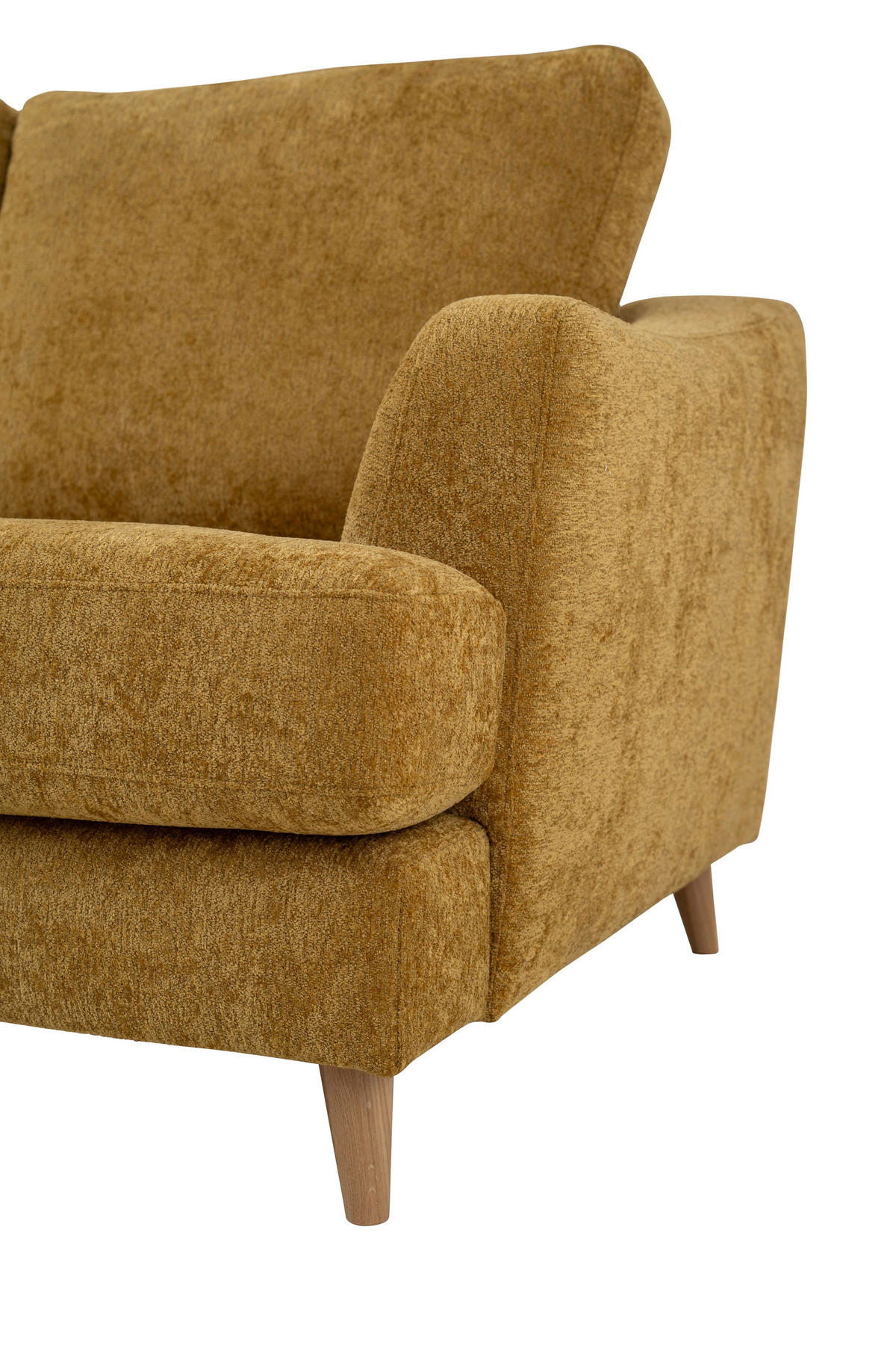 SOFFA i flatväv senapsgul  - senapsgul/naturfärgad, Klassisk, metall/trä (236/273cm) - Welnova