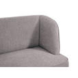 SITZBANK 185/91/66 cm Webstoff Schwarz, Cappuccino  - Schwarz/Cappuccino, Design, Textil/Metall (185/91/66cm) - Novel