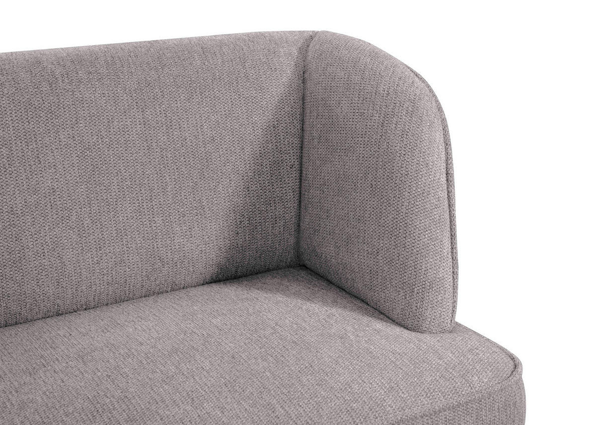 SITZBANK 185/91/66 cm Webstoff Schwarz, Cappuccino  - Schwarz/Cappuccino, Design, Textil/Metall (185/91/66cm) - Novel