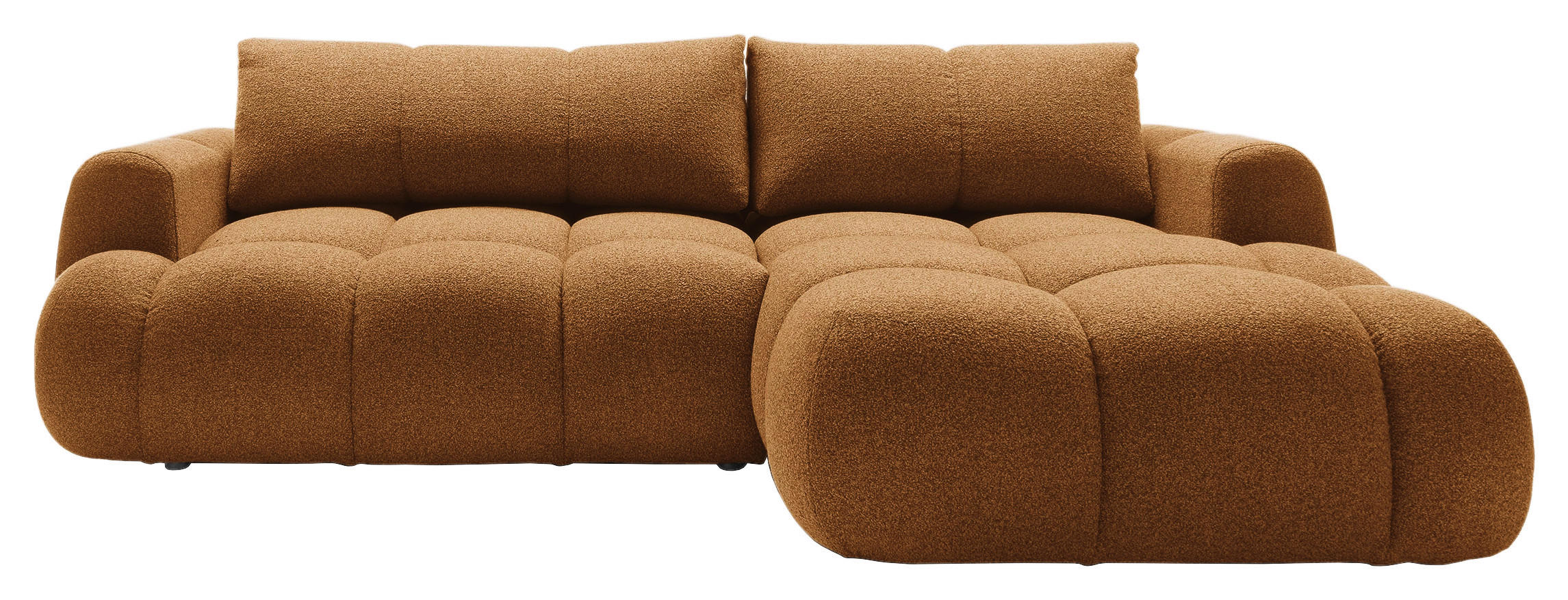 ECKSOFA Dunkelgelb Struktur  - Dunkelgelb/Schwarz, KONVENTIONELL, Kunststoff/Textil (272/172cm) - Carryhome