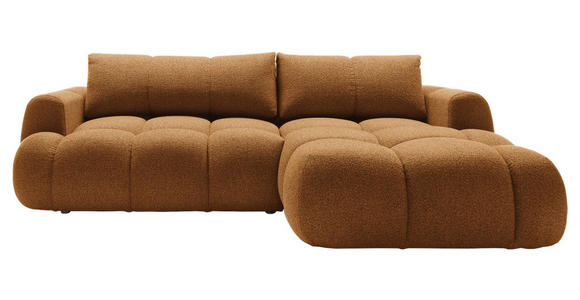 ECKSOFA Dunkelgelb Struktur Rückenkissen, Bettkasten, Schlaffunktion, Rücken echt, Liegefläche im Originalstoff  - Dunkelgelb/Schwarz, KONVENTIONELL, Kunststoff/Textil (272/172cm) - Carryhome