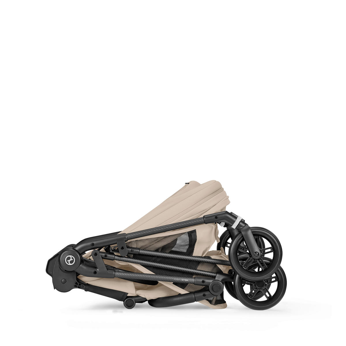 KINDERWAGEN  Melio Carbon  Almond Beige  - Beige/Schwarz, Basics, Textil/Metall (82-91/49/96,5 - 107cm) - cybex GOLD