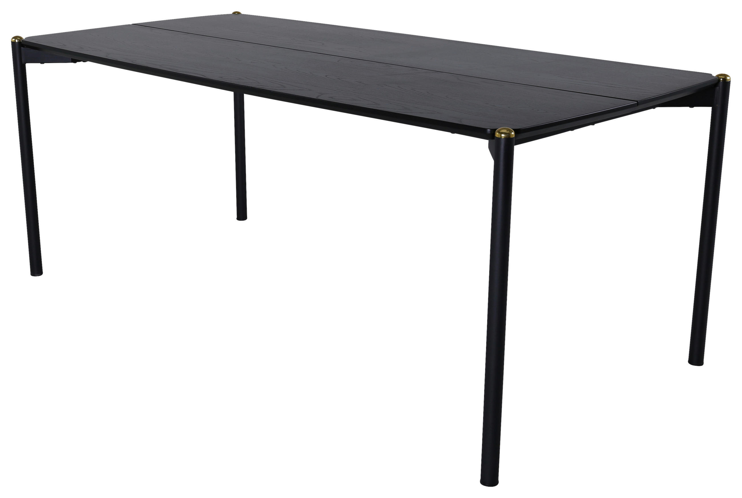 Livetastic Esstisch Schwarz 90x75x190 cm