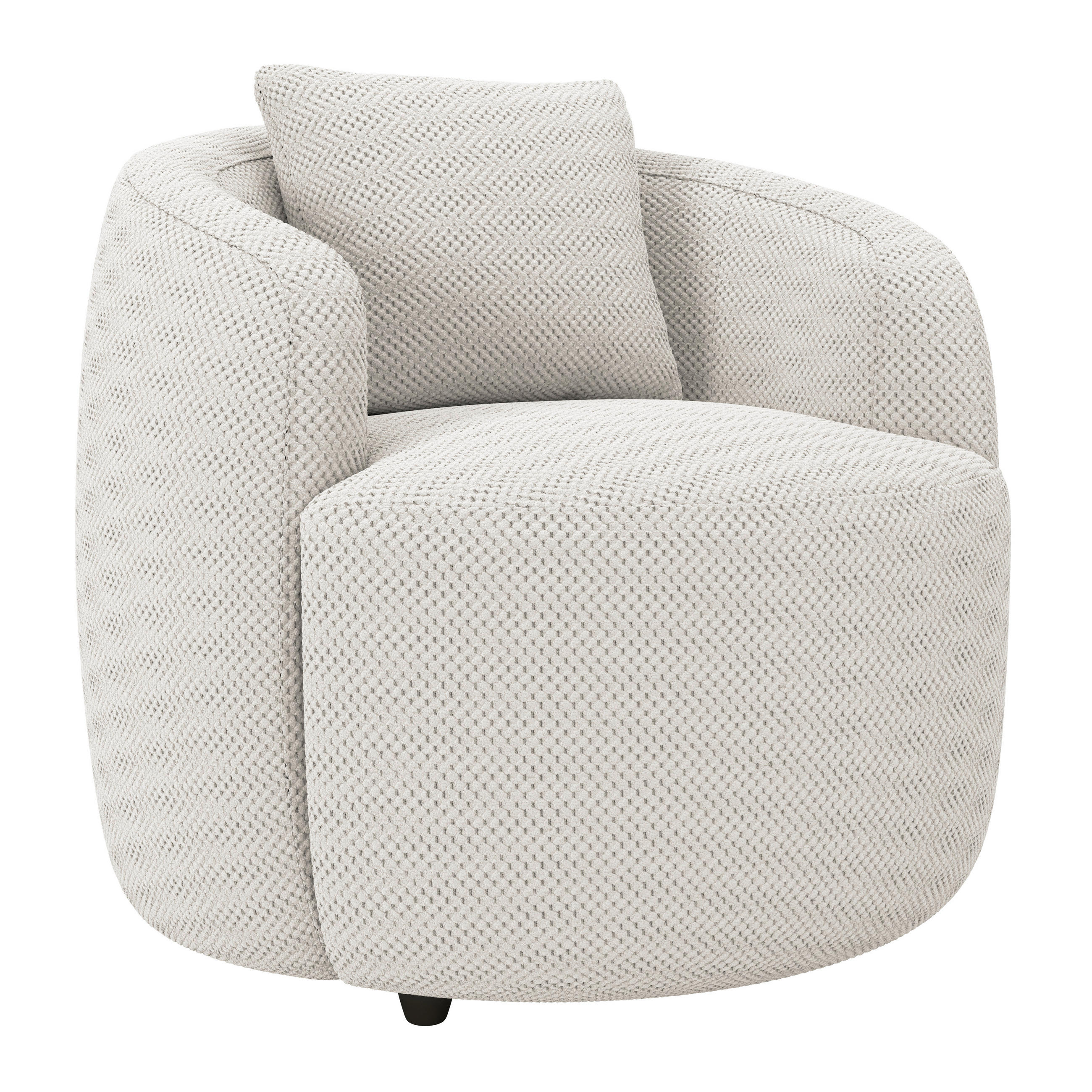 SESSEL in Velours, Struktur Creme  - Creme/Schwarz, Modern, Kunststoff/Textil (81/74/81cm) - Livetastic