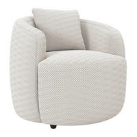 SESSEL in Velours, Struktur Creme  - Creme/Schwarz, Modern, Kunststoff/Textil (81/74/81cm) - Livetastic