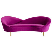 3-SITZER-SOFA Samt Lila  - Lila, Design, Textil/Metall (232/83/104cm) - Kare-Design
