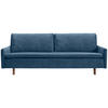 SCHLAFSOFA Flachgewebe Blau  - Blau/Eichefarben, KONVENTIONELL, Holz/Textil (220/85/98cm) - Carryhome