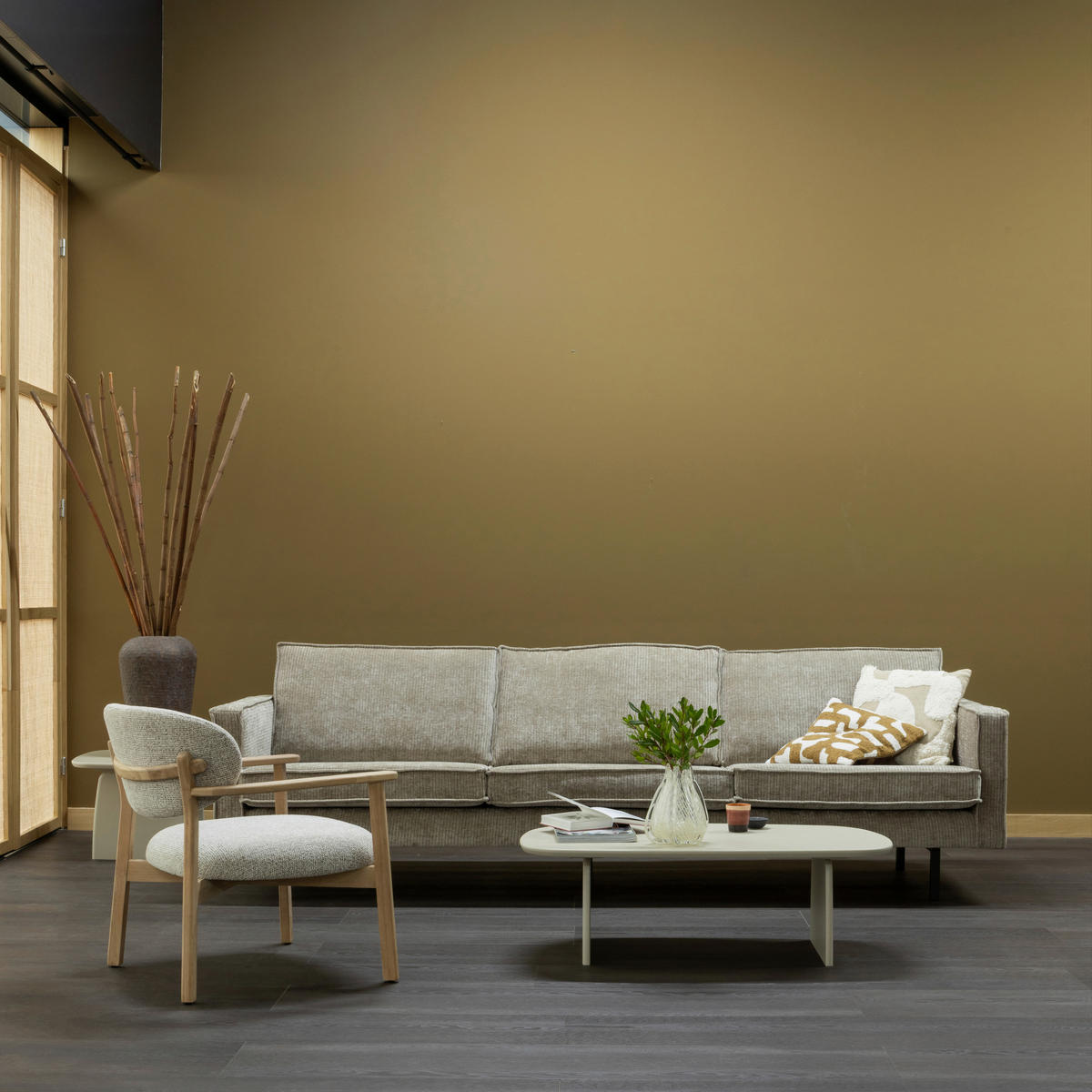 SESSEL in Webstoff Naturfarben  - Naturfarben, Design, Holz/Textil (68/76/75cm) - Livetastic