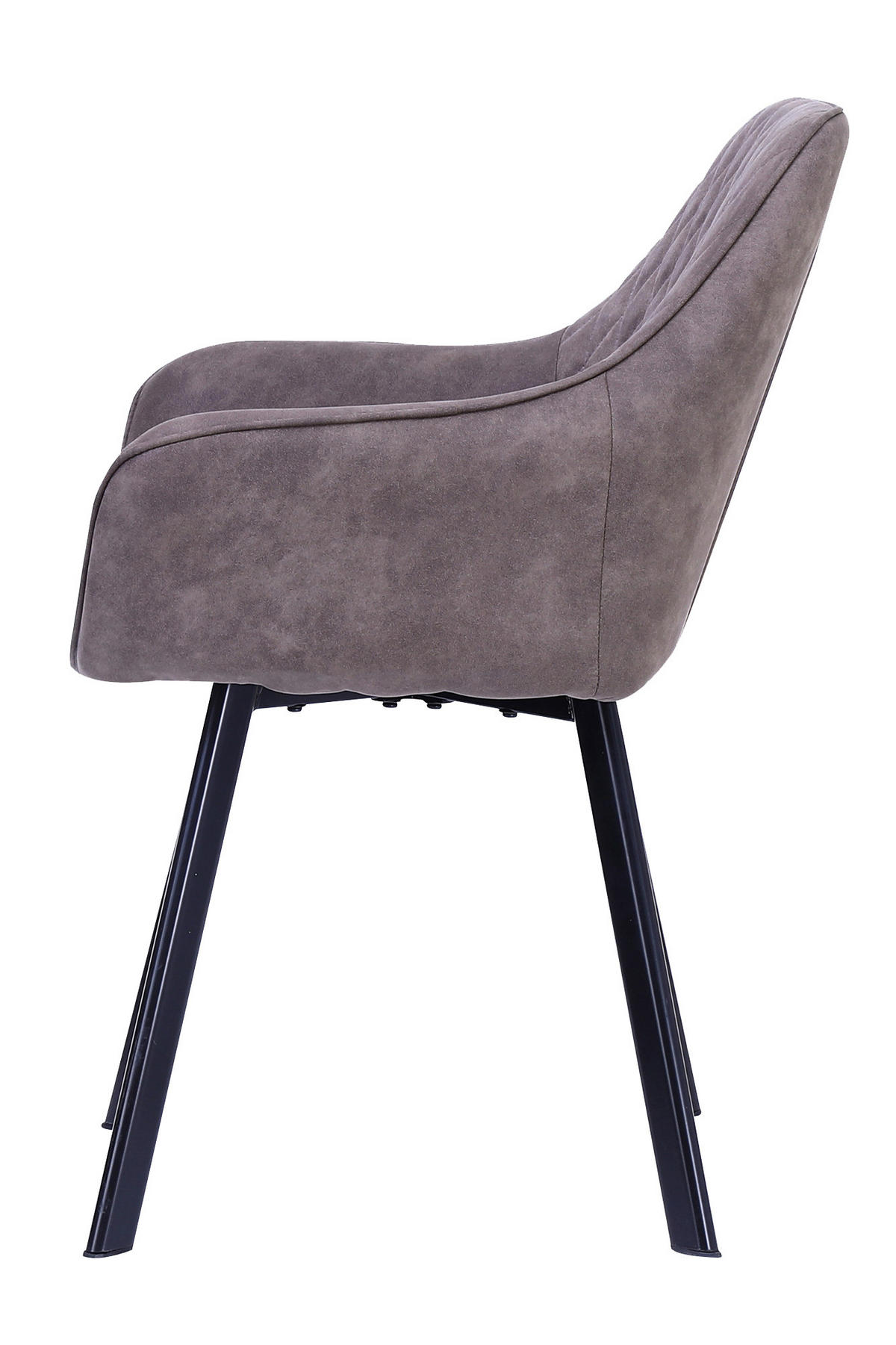 SADA STOLIČIEK S PODRÚČKAMI 2 kus - čierna/taupe, Modern, kov/textil (56,5/83/63cm) - Livetastic