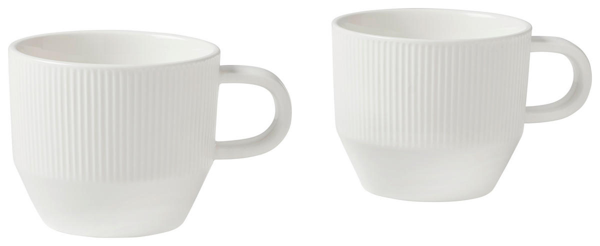 KÁVÉSBÖGREKÉSZLET  - fehér, Design, kerámia (10,2/8,6cm) - Dieter Knoll