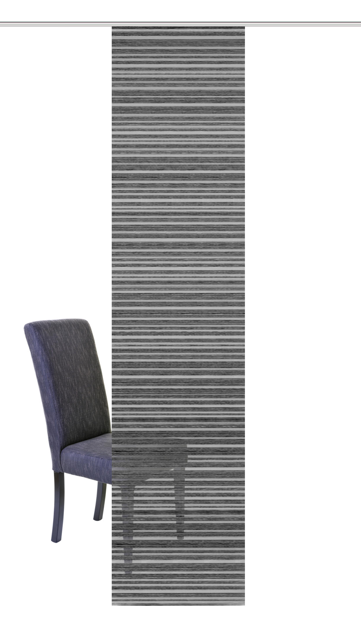 FLÄCHENVORHANG   blickdicht   60/245 cm  - Anthrazit, Design, Textil (60/245cm)