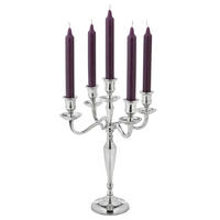 STOJAN NA SVIEČKU  kov - niklová, Basics, kov (25/34/25cm) - Ambia Home