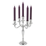 KERZENHALTER - Nickelfarben, Basics, Metall (25/34/25cm) - Ambia Home