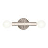 BADEZIMMER-WANDLEUCHTE Torche  42/12,7/10,2 cm  - Nickelfarben, KONVENTIONELL, Metall (42/12,7/10,2cm) - Elstead Lighting