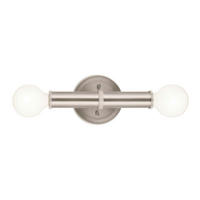BADEZIMMER-WANDLEUCHTE Torche  42/12,7/10,2 cm  - Nickelfarben, KONVENTIONELL, Metall (42/12,7/10,2cm) - Elstead Lighting