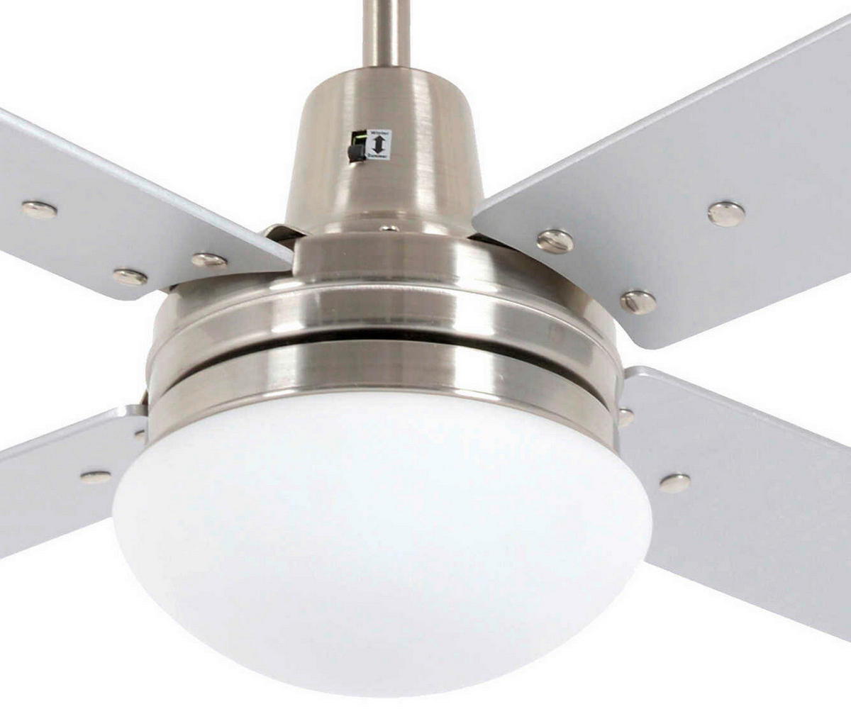 DECKENVENTILATOR 122/40 cm   - Chromfarben/Silberfarben, Basics, Holzwerkstoff/Metall (122/40cm) - P & B