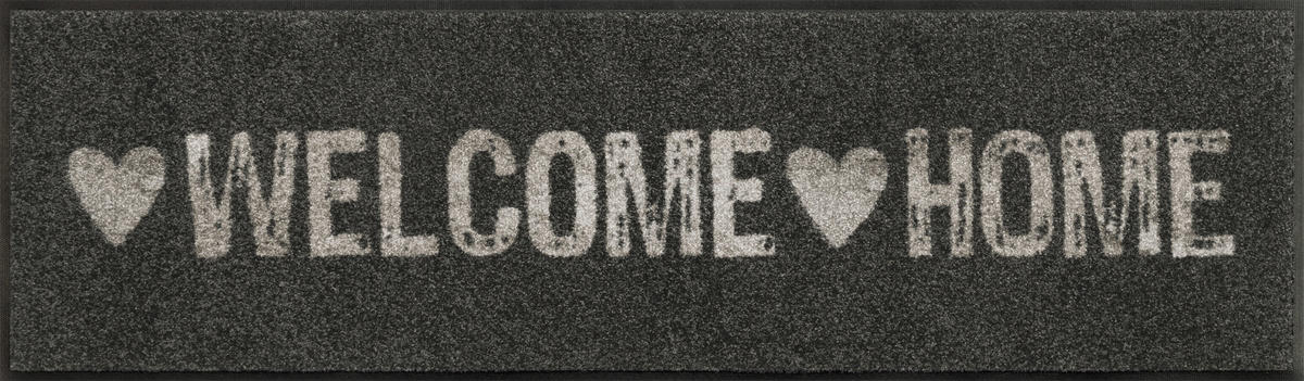 LÄUFER 35/120 cm Warmly Welcome Braun  - Braun, Design, Kunststoff/Textil (35/120cm) - wash+dry