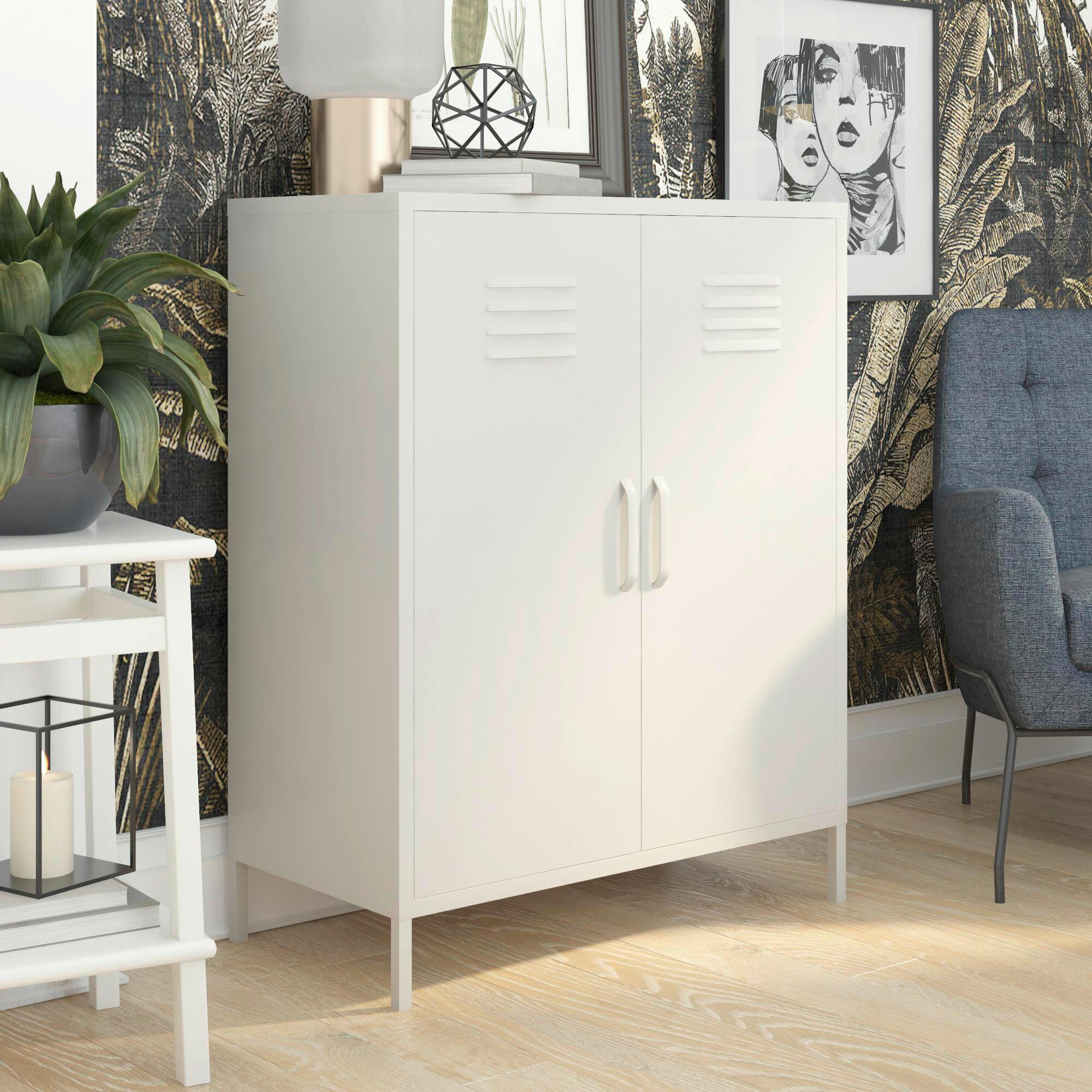 HIGHBOARD Bradford  in 79/100/39 cm  - Taupe, Design, Metall (79/100/39cm) - MID.YOU