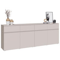 SIDEBOARD  220/80/40 cm 4 Schublade(n)  - Kaschmir/Silberfarben, Design, Holzwerkstoff/Kunststoff (220/80/40cm) - Xora