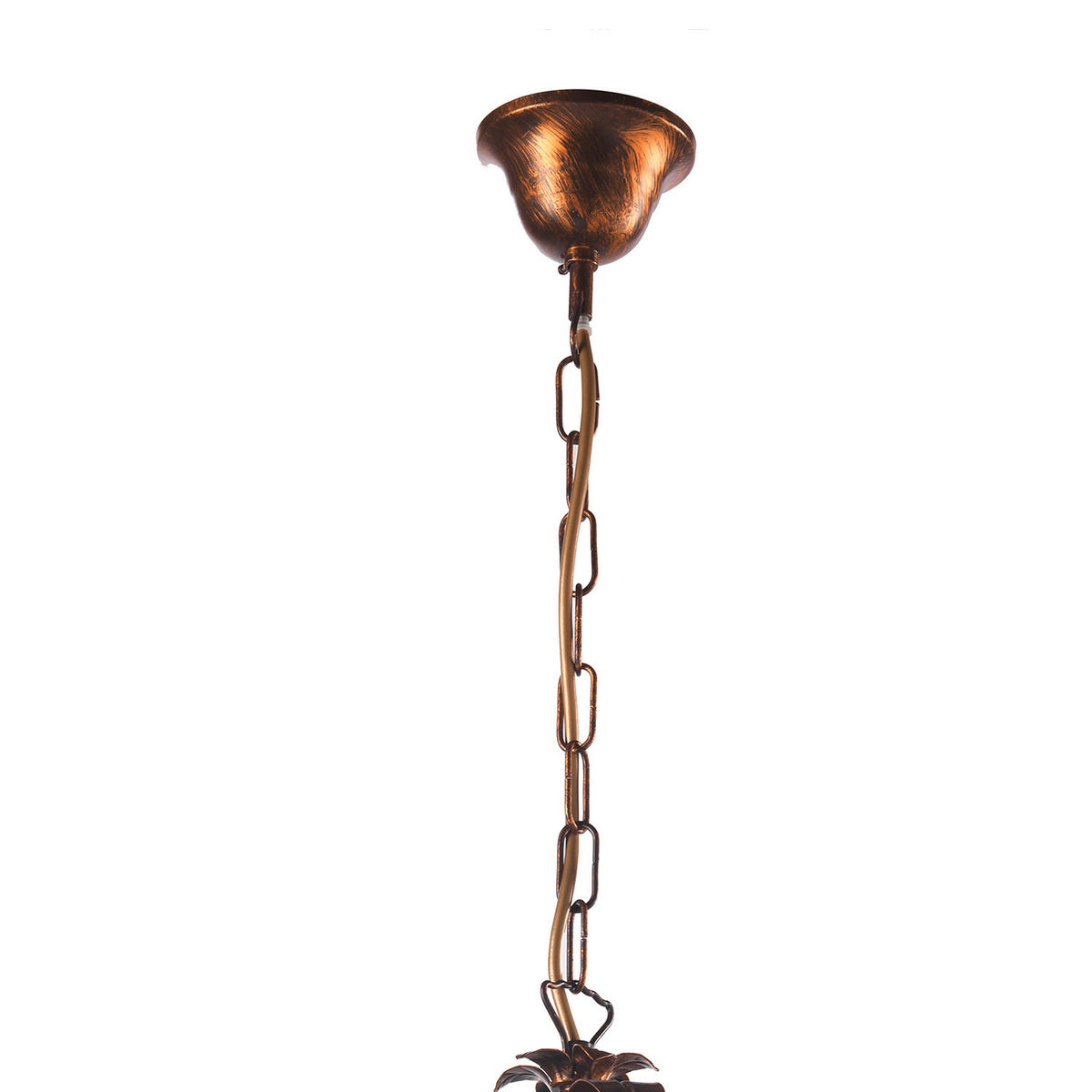 KRONLEUCHTER 60/100 cm   - Bronzefarben, Natur, Glas/Metall (60/100cm)