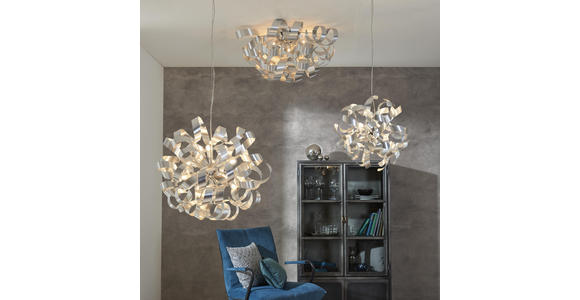 LED-HÄNGELEUCHTE 60/180 cm - Chromfarben, Design, Metall (60/180cm) - Ambiente