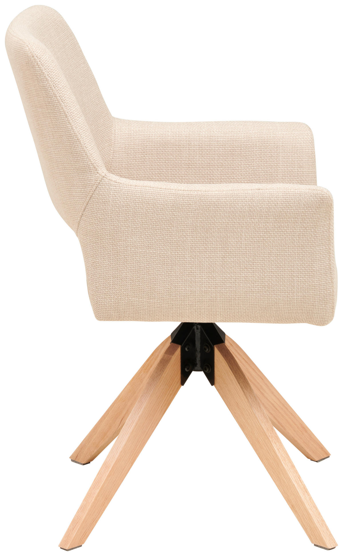 ARMLEHNSTUHL in Holz, Metall, Textil Beige  - Beige/Naturfarben, LIFESTYLE, Holz/Textil (62/87/60cm) - MID.YOU