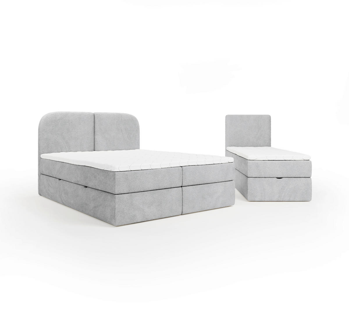 FAMILJESÄNG - svart/grå, Modern, trämaterial/trä (210/200cm) - Livetastic