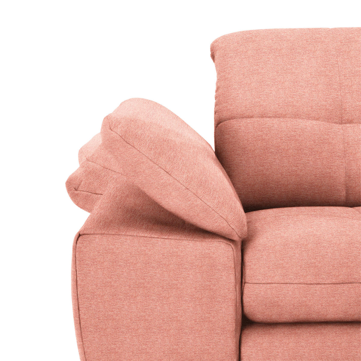 ECKSOFA in Webstoff Koralle  - Koralle/Schwarz, Design, Textil/Metall (265/180cm) - Carryhome