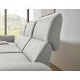 ECKSOFA  in Flachgewebe Silberfarben  175-224/255-365 cm  - Silberfarben/Schwarz, Design, Textil/Metall (175-224/255-365cm) - Dieter Knoll