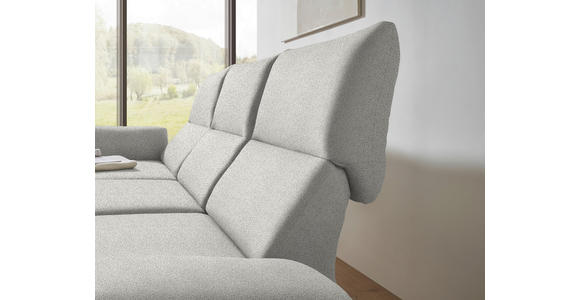 ECKSOFA  in Flachgewebe Silberfarben  175-224/255-365 cm  - Silberfarben/Schwarz, Design, Textil/Metall (175-224/255-365cm) - Dieter Knoll
