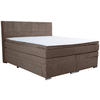 BOXSPRINGBETT 180/200 cm  in Braun  - Chromfarben/Braun, Design, Holz/Holzwerkstoff (180/200cm) - Boxxx