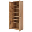 GARDEROBENSCHRANK  in 65/197/38 cm  - Eichefarben/Nickelfarben, Natur, Holz/Holzwerkstoff (65/197/38cm) - Linea Natura
