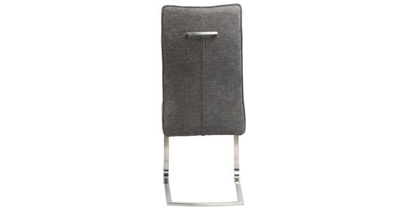 SCHWINGSTUHL in Edelstahl Webstoff - Edelstahlfarben/Grau, Design, Textil/Metall (44/102/64cm) - Novel