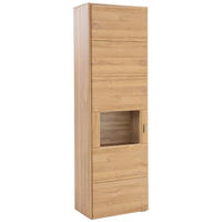 VITRINE in Eichefarben  - Eichefarben/Silberfarben, KONVENTIONELL, Glas/Holzwerkstoff (63/208/39cm) - Cantus