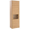 VITRINE in Eichefarben  - Eichefarben/Silberfarben, KONVENTIONELL, Glas/Holzwerkstoff (63/208/39cm) - Cantus