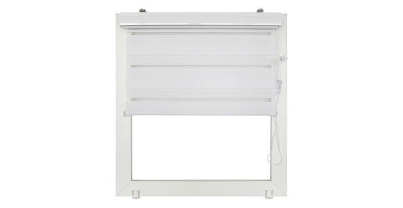 DOPPELROLLO 60/160 cm - Transparent/Weiß, Basics, Textil (60/160cm) - Boxxx