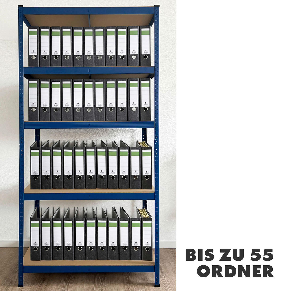 SCHWERLASTREGALSET Lakota  - Blau, Basics, Holzwerkstoff/Metall (120/200/60cm) - Floordirekt