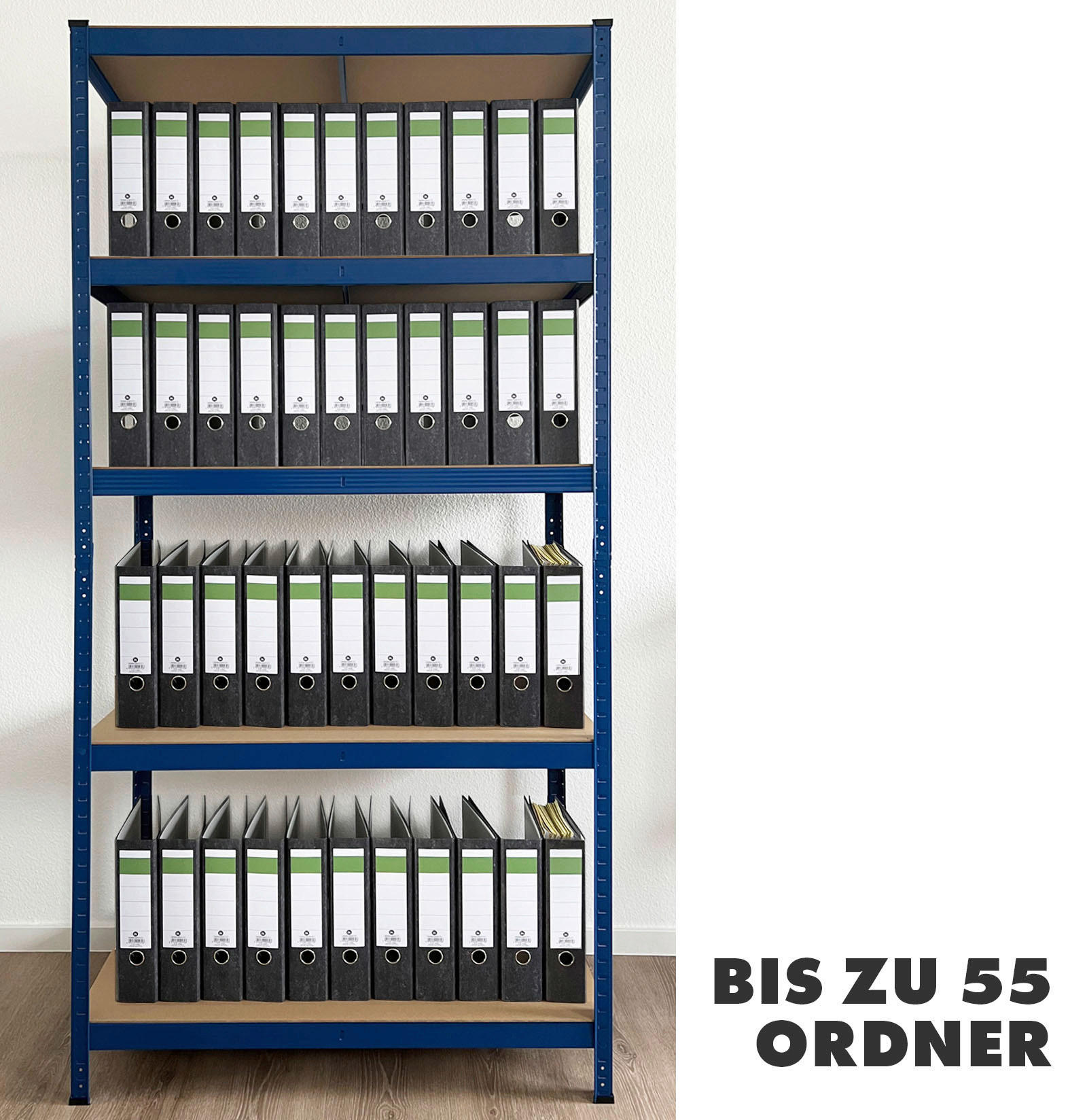 Thumbnail - Floordirekt Schwerlastregal Lakota 2er Set, Blau, Metall, Holzwerkstoff, 100x200x50 cm, Freizeit, Heimwerken, Werkstatt,...