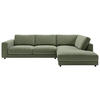 ECKSOFA in Cord Grün  - Schwarz/Grün, Design, Kunststoff/Textil (325/224cm) - Pure Home Lifestyle