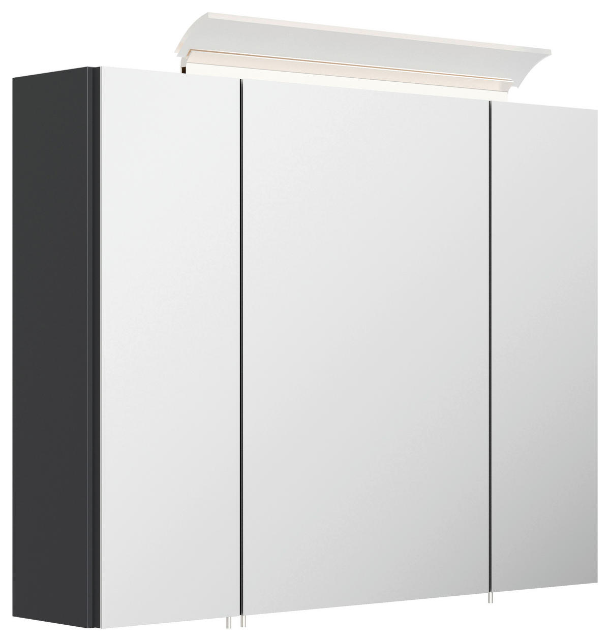 BADEZIMMER 5-teilig  in 80 cm  - Graphitfarben/Weiß, Basics, Keramik/Holzwerkstoff (80cm) - MID.YOU