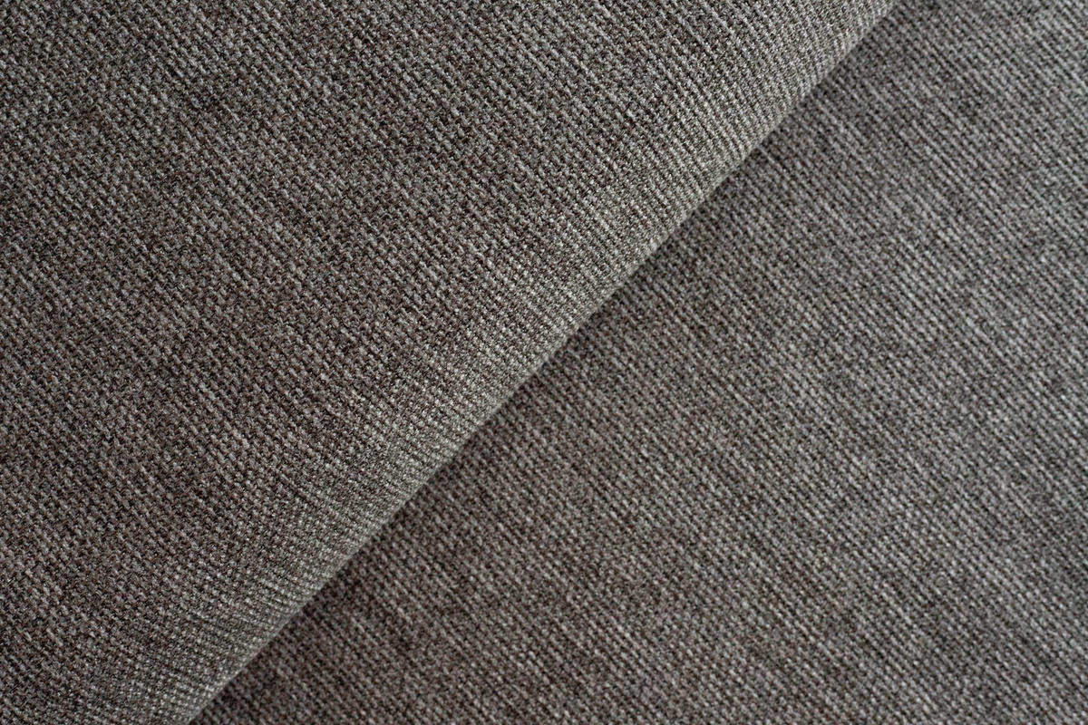 ECKSOFA Flachgewebe Graubraun  - Graubraun/Schwarz, Design, Textil/Metall (175/246cm) - Celina