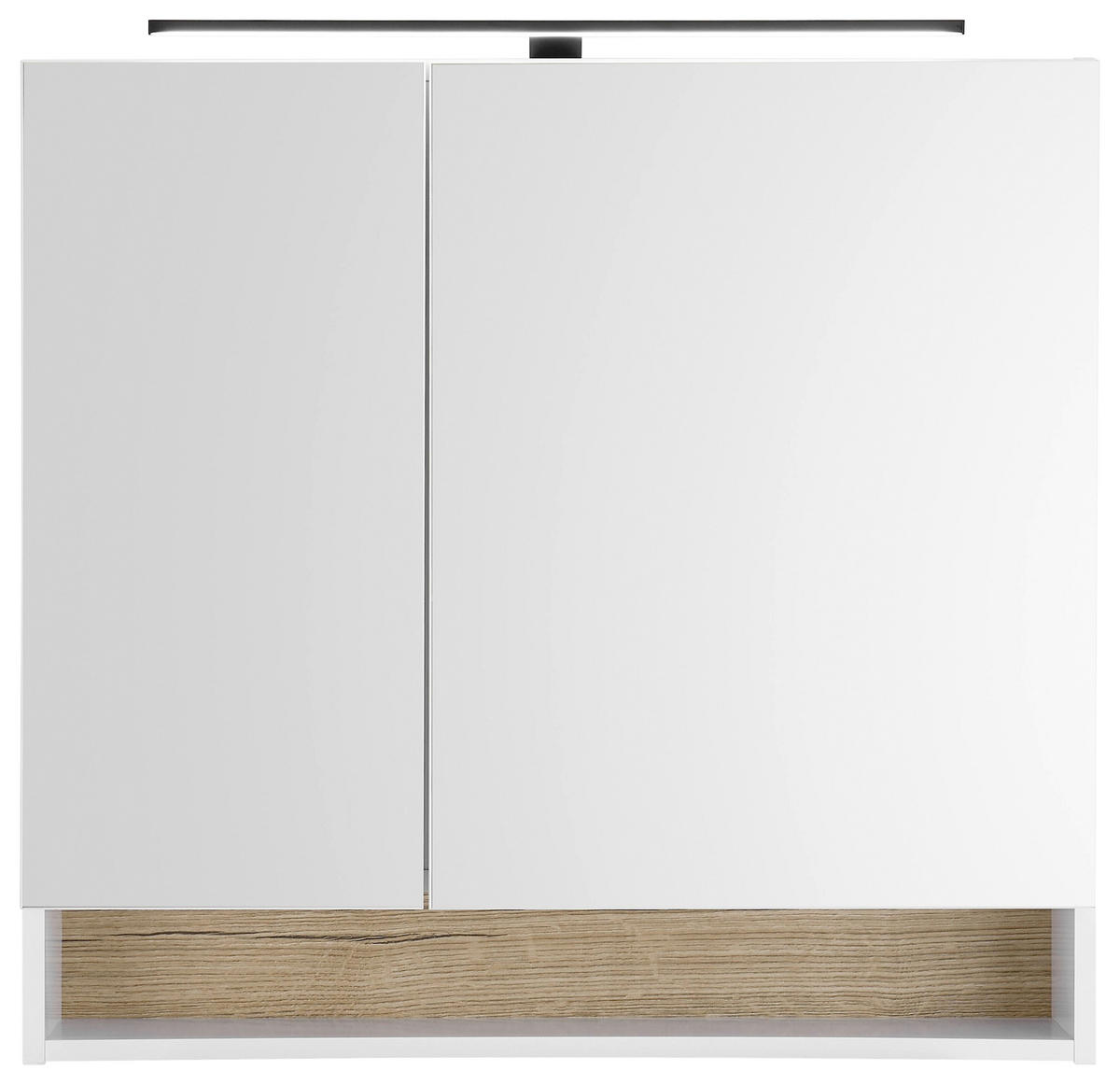 SPIEGELSCHRANK 80/75/22 cm  - Weiß, KONVENTIONELL, Glas/Holzwerkstoff (80/75/22cm) - home24
