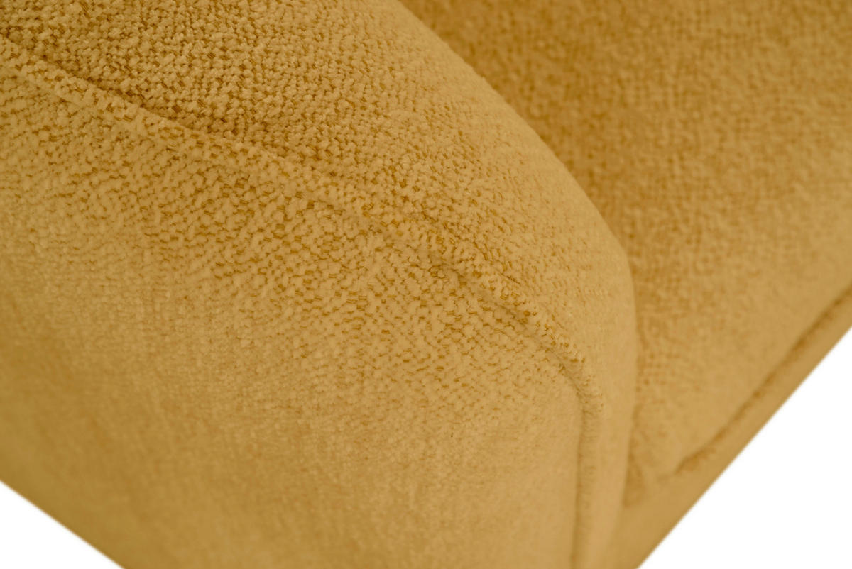 ECKSOFA in Chenille Senfgelb  - Senfgelb, Design, Textil (254/160cm) - MID.YOU