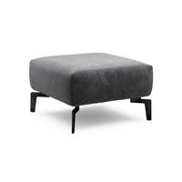 HOCKER Samt Anthrazit  - Anthrazit/Schwarz, Design, Textil/Metall (70/70/46cm) - SENSOO
