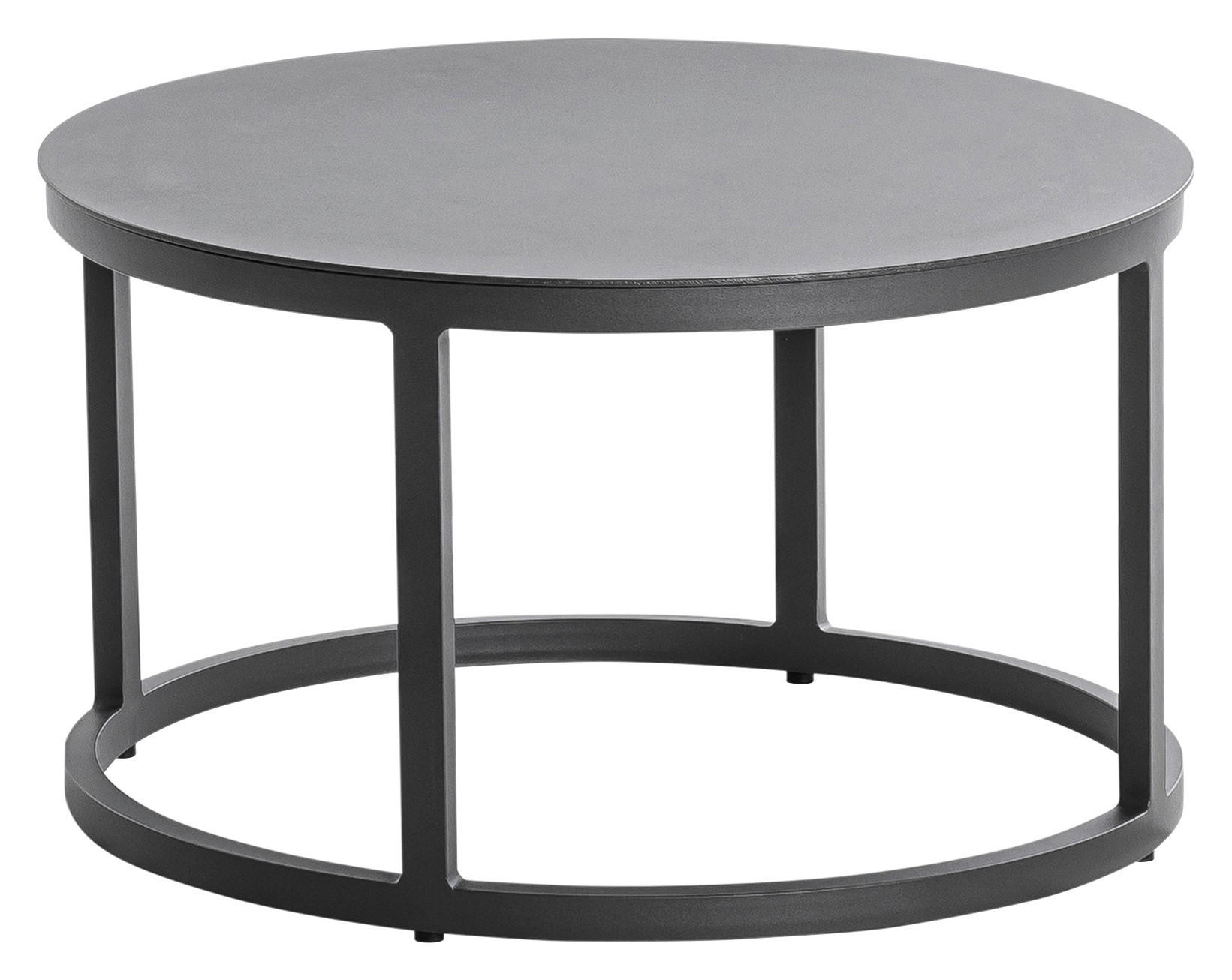 TABLE LOUNGE 60/60/36 cm Metall Anthrazit rund  - Anthrazit, Basics, Metall (60/60/36cm)