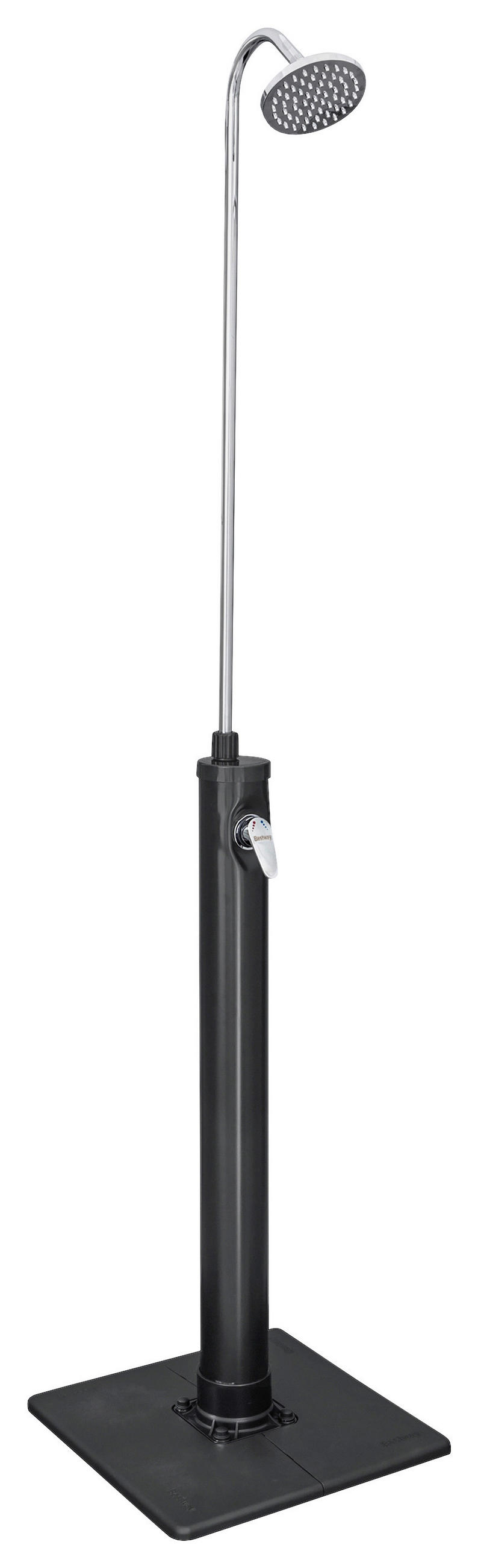 SOLARDUSCHE 58694  - Silberfarben/Schwarz, KONVENTIONELL, Kunststoff/Metall (50/50/218cm) - Bestway