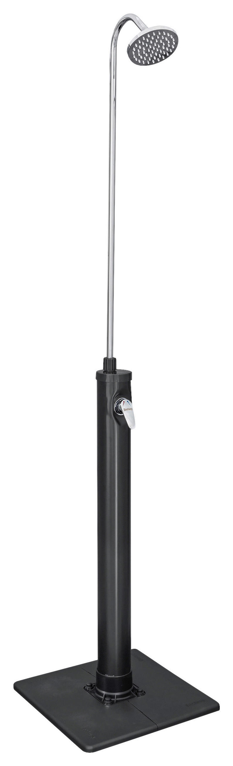 SOLARDUSCHE 58694  - Silberfarben/Schwarz, KONVENTIONELL, Kunststoff/Metall (50/50/218cm) - Bestway