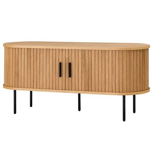 LOWBOARD  in 120/55/40 cm  - Eichefarben/Schwarz, LIFESTYLE, Holz/Holzwerkstoff (120/55/40cm) - Lomoco