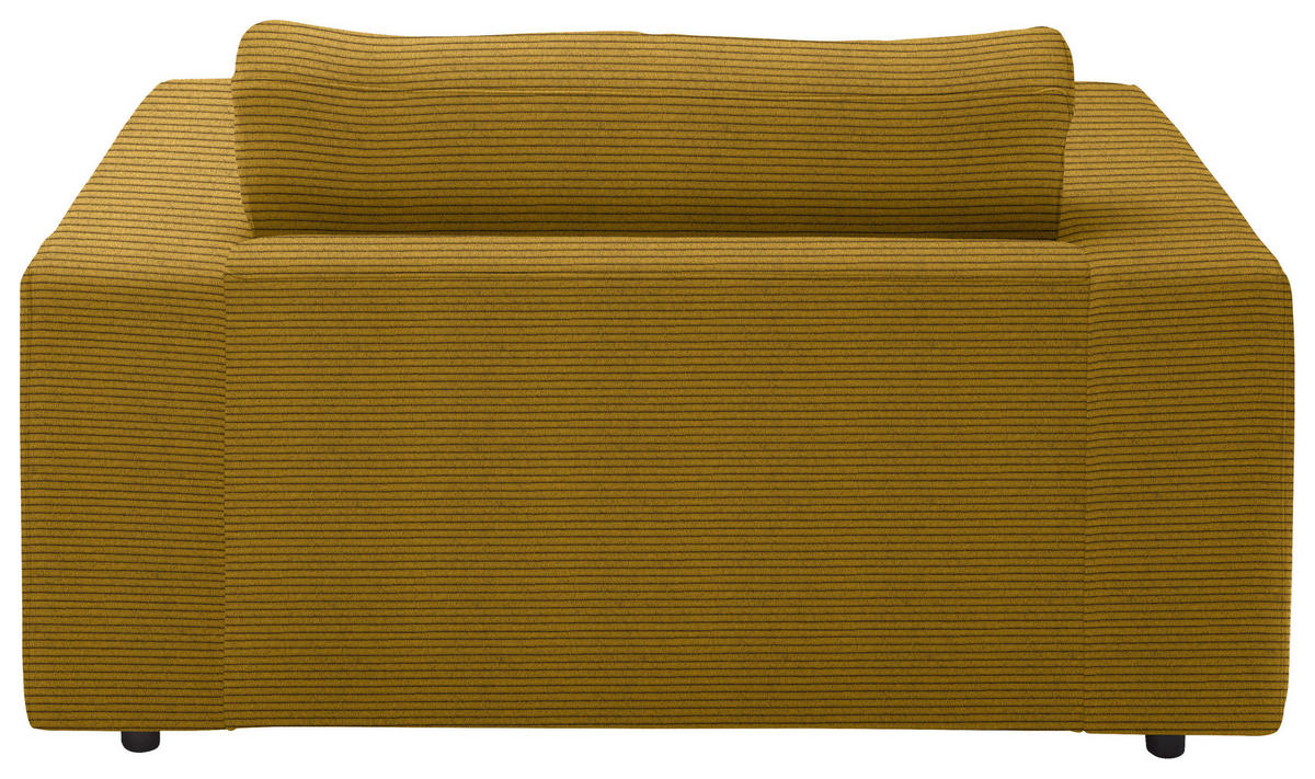 XXL-SESSEL in Feincord Goldfarben, Hellgrün  - Goldfarben/Schwarz, Design, Kunststoff/Textil (150/86/170cm) - Lomoco